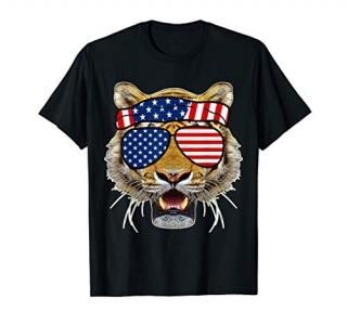 American Sunglasses Tiger Shades 4th of July Awesome Gift T-Shirt