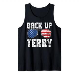 Back Up Terry American Flag USA 4th Of July Sunglasses Tank Top