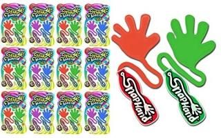 JA-RU Sticky Hands Stretchy Snap Smak Toys 12 Packs Great Sticky Hand Party Favo