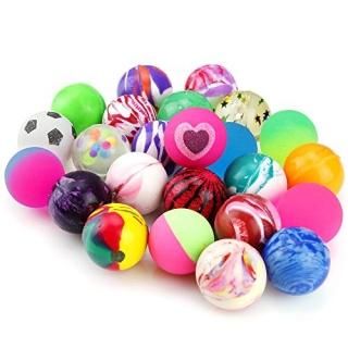 Pllieay 24 Pieces?Jet Bouncy Balls 25mm Mixed Color Party Bag Filler for Childre