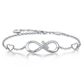 blinggem infinity Faith Religious Sideways Cross Bracelet in 925󥰥Сåۥ磻