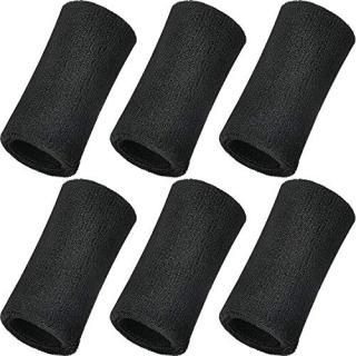 WILLBOND 6 Inch Wrist Sweatband Sport Wristbands Elastic Athletic Wrist Bands fo