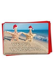 Season 's Beachin ' Christmas Funny 12 Christmas Card Pack SKUB6651FXSG