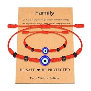 Evil Eye Bracelet for Boys Girls Women Men Mal De Ojo Red String Kabbalah Protec
