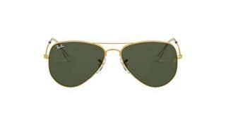 Ray-Ban RB3044 Small Metal Aviator Sunglasses Gold/Green 52 mm