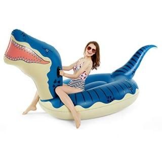 Jasonwell Inflatable Dinosaur Pool Float for Boys Girls Adults 124'' Giant T-Rex