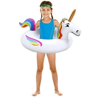 GoFloats Unicorn Pool Float Party Tube  Inflatable Rafts Kids & Adults Junior Mu