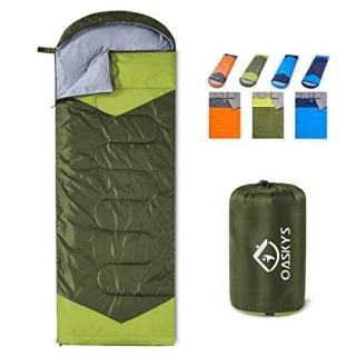 oaskys Camping Sleeping Bag - 3 Season Warm & Cool Weather - Summer Spring Fall 