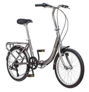 Schwinn Loop Adult Folding Bike 20-inch Wheels 7-Speed Drivetrain Rear Carry Rac