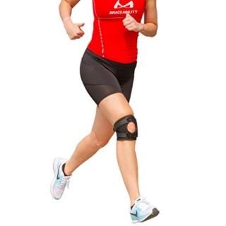 BraceAbility Short Patellar Tracking Knee Brace - Pull-On Running Exercise Athle
