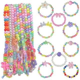 obmwang 20Pcs Princess Necklace Bracelet Set Little Girls Costume Jewelry Play J