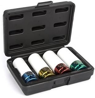 Titan Tools 21095 1/2 Drive Non-Marring Lug Nut Socket Set 4 Piece