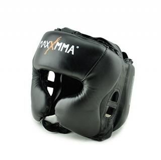MaxxMMA Headgear Black L/XL for Boxing MMA - .