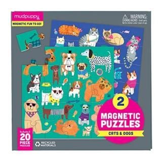 Mudpuppy Cats & Dogs Magnetic Puzzles Multicolor