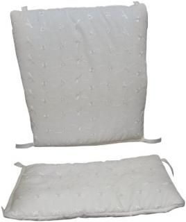 Baby Doll Bedding Carnation Eyelet Child Rocking Chair Cushion Pad Set White Dis