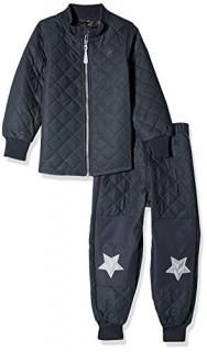Mikk-Line Baby Toddler & Big Kid Quilted Top & Bottom Extra Warm Winter Set Blue