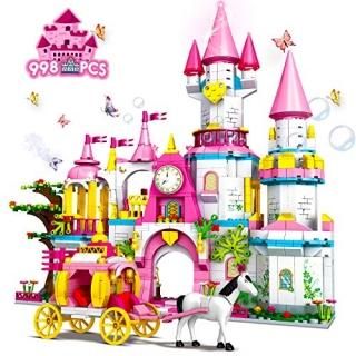 HOGOKIDS Girls Castle STEM Building Toys - 998 PCS Building Sets for Girls Age 6