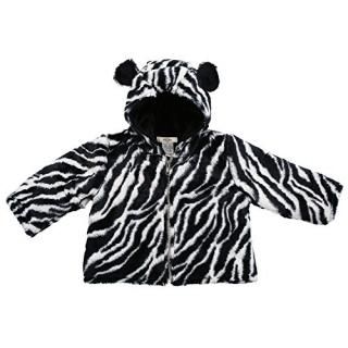 My Blankee Luxe Hooded Jacket Zebra Black/White 18-24 Months