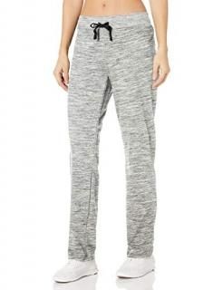 Hanes Women's French Terry Pant Black Space Dye Medium
