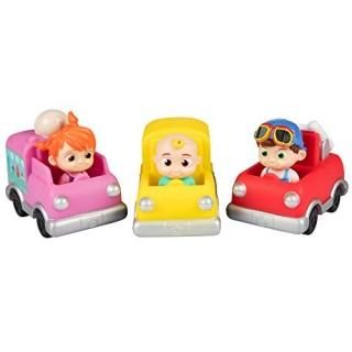 CoComelon Vehicle Toy 3 Pack - JJ Tomtom & YoYo with School Bus Fire Truck & Ice