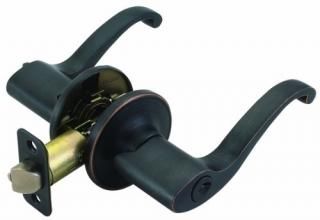 Oil-Rubbed Bronze - Design House 791640 Scroll 2-Way Latch Entry Door Handle Adj