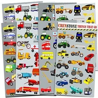 Cars and Trucks Stickers Party Supplies Pack Toddler -- Over 230 Stickers Cars F