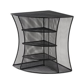 1 Black - Safco Onyx Dual Use Mesh Corner Organiser - Black Safco