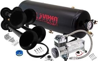 Vixen Horns Train Horn Kit for Trucks/Car/Semi. Complete Onboard System- 200psi 