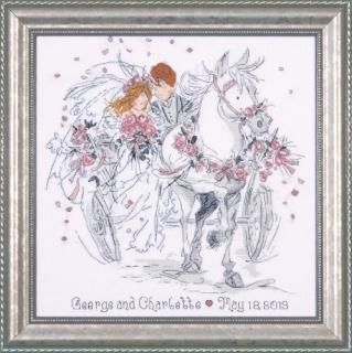 Wedding Carriage Counted Cross Stitch Kit-12X12 18 Count 