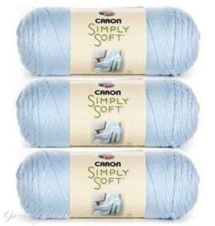 Caron Simply Soft 100% Acrylic Yarn  SOFT BLUE # 9712  6 oz. Skeins by Caron Int