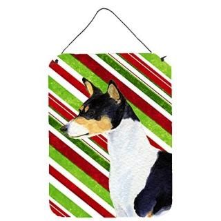 Carolines Treasures SS4583DS1216 12 x 16 in. Basenji Candy Cane Holiday Christma