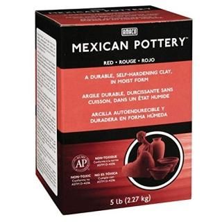 Mexican Self-Hardening Clay 5 Pounds-Red 