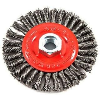 Forney 72760 Wire Wheel Brush Stringer Bead Twist with 5/8-Inch-11 Threaded Arbo