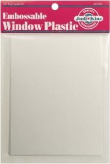 Embossable Window Plastic Sheets 4.25X5.5 20/Pkg-Clear 