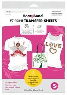 Heat'n Bond EZ Print Transfer Sheet-8.5X11 5/Pkg 