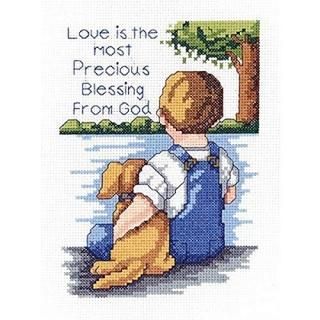 Precious Blessing Mini Counted Cross Stitch Kit-5X7 14 Count 