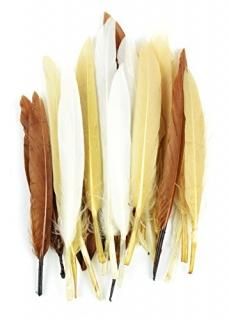Duck Quill Feathers 3 24/Pkg-Earth Mix 