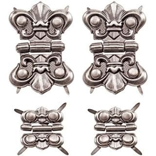 Idea-Ology Hinges W/Fasteners 4/Pkg-Antique Nickel 