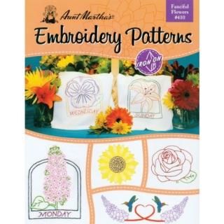 Aunt Martha's Iron-On Transfer Books-Fanciful Flowers 