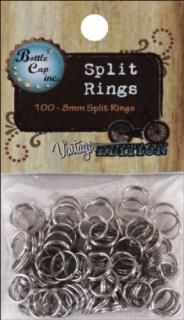 Vintage Collection Split Rings 8mm 100/Pkg-Silver 