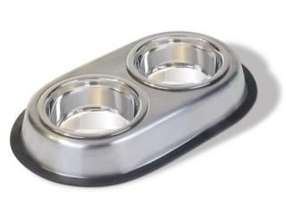 Pureness Stainless Steel Large Double Dish 64-Ounce Per Side by Van Ness