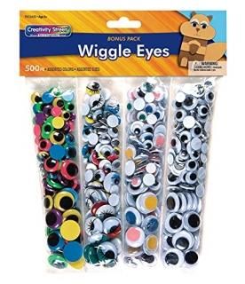 Creativity Street Wiggle Eyes Multi-Pack 500-Piece Pack AC3435 by Chenille Kraft