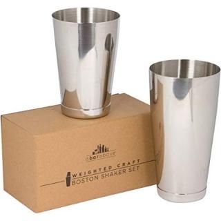 Premium Weighted Cocktail Shaker Set Two-Piece Pro Boston Shaker Set. 18oz & 28o