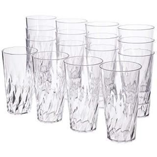 Palmetto 590ml Clear Plastic Tumblers set of 16