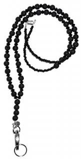 Beaded Essential Oils Diffuser Black Lava Fashion Women's Lanyard Strong 34 Will