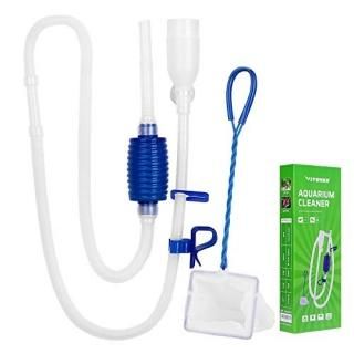 VIVOSUN Aquarium Gravel Cleaner Siphon Fish Tank Vacuum Cleaner with Fishing Net
