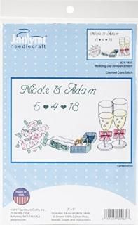 Janlynn Counted Cross Stitch Kit 7X5-Wedding Day 14 Count