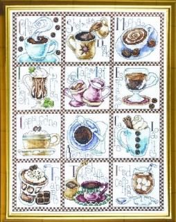 Design Works Crafts Counted Cross Stitch Coffee Break 12 x 14 Inches