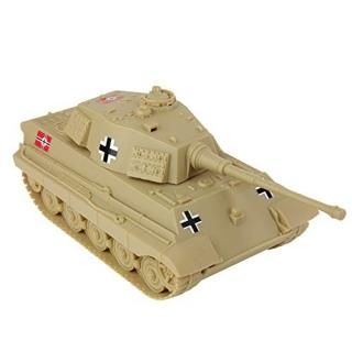 BMC WW2 German King Tiger Tank - Tan 132 Vehicle for Plastic Army Men