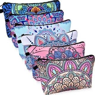 6 Pieces Makeup Bag Toiletry Pouch Waterproof Cosmetic Bag with Zipper Travel Pa